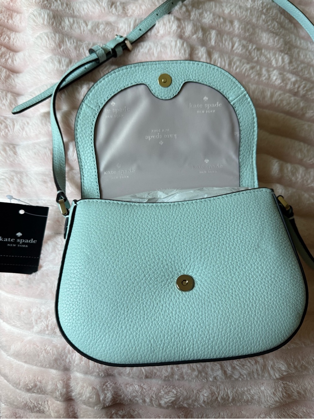 kate spade blue glow pebble leather crossbody - Picture 5 of 7